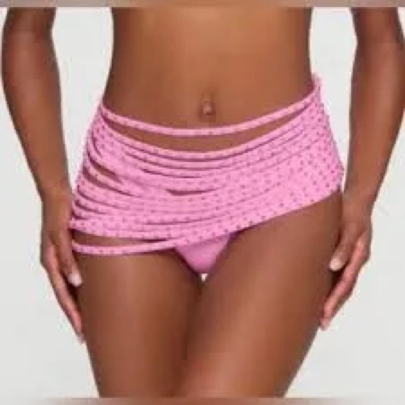 SKIMS Other - SKIMS Pink Rhinestone Swim Strappy Cover up